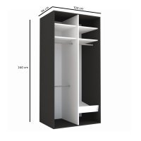 DULAP LEX 100-240-66 D GRI/DECOR 4299/OGLINDA